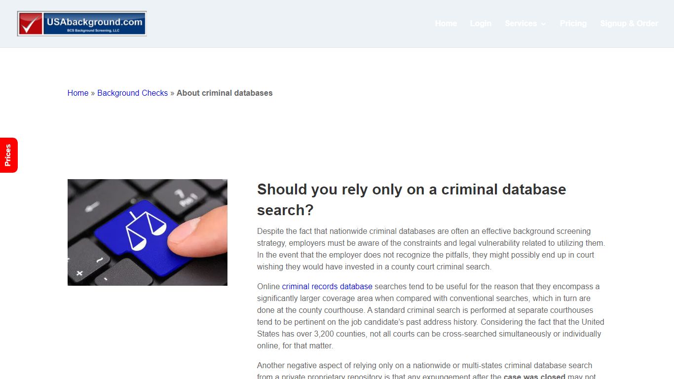 What you need to know when searching criminal databases - USAbackground.com